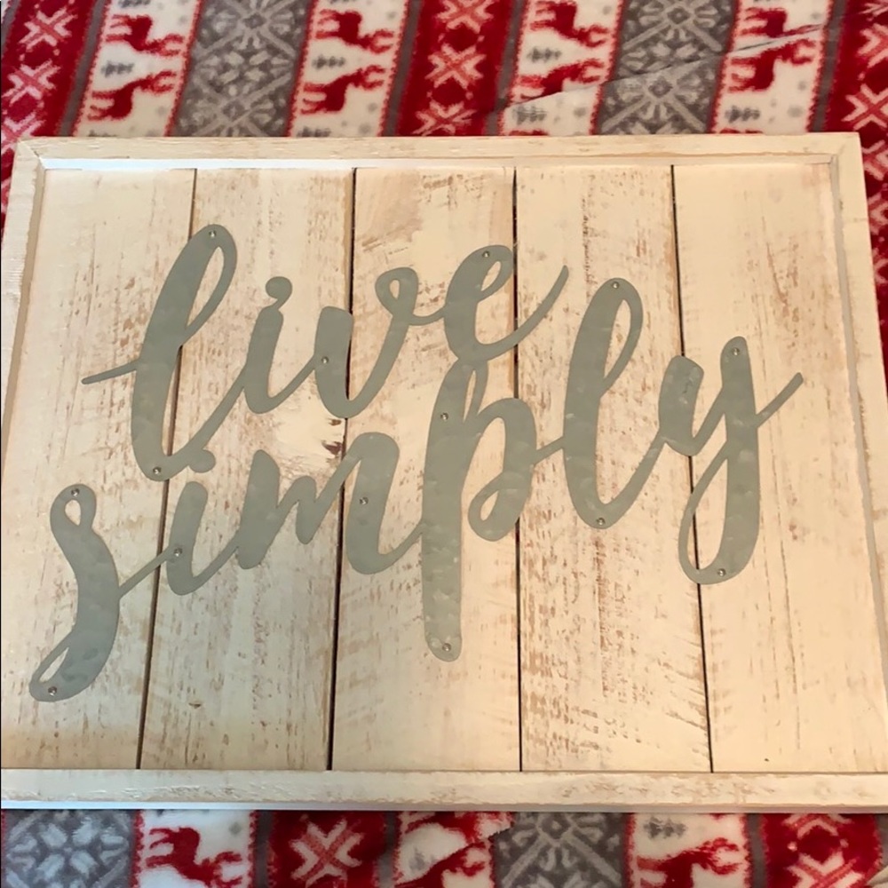 Live simply wood wall art